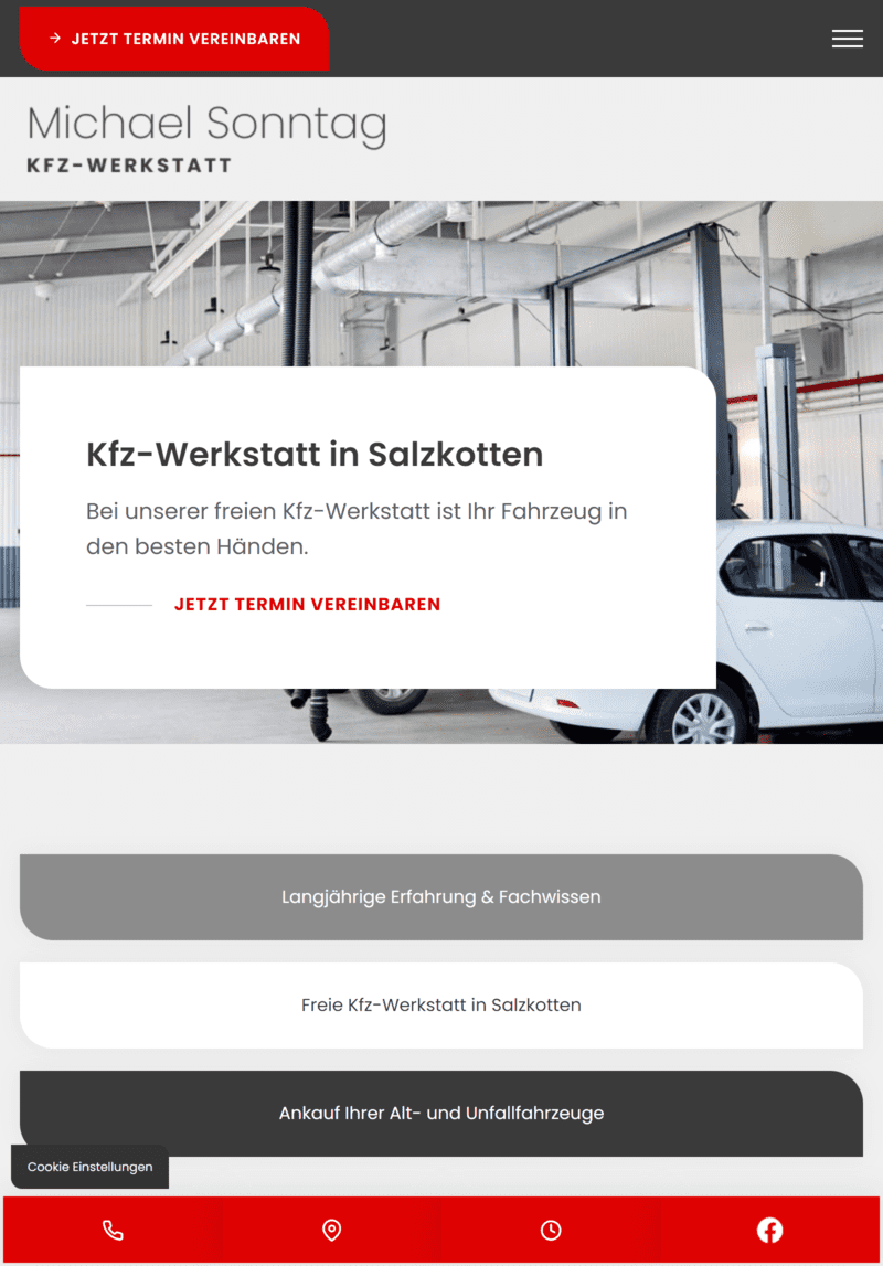 Kfz-Werkstatt Michael Sonntag | Tablet